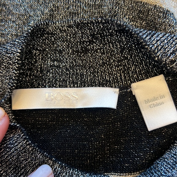 Hugo Boss Fiorelly Striped Mock Neck Sweater - Picture 9 of 13